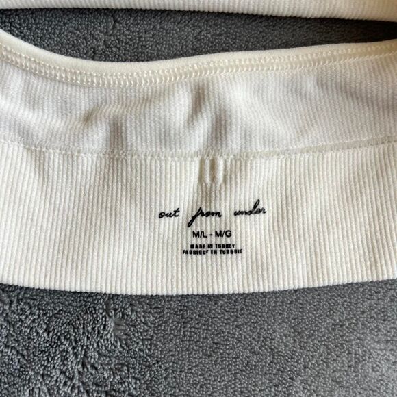 Urban Outfitters Out From Under Mica Seamless Open-Back Top in White Size M/L - Picture 4 of 6